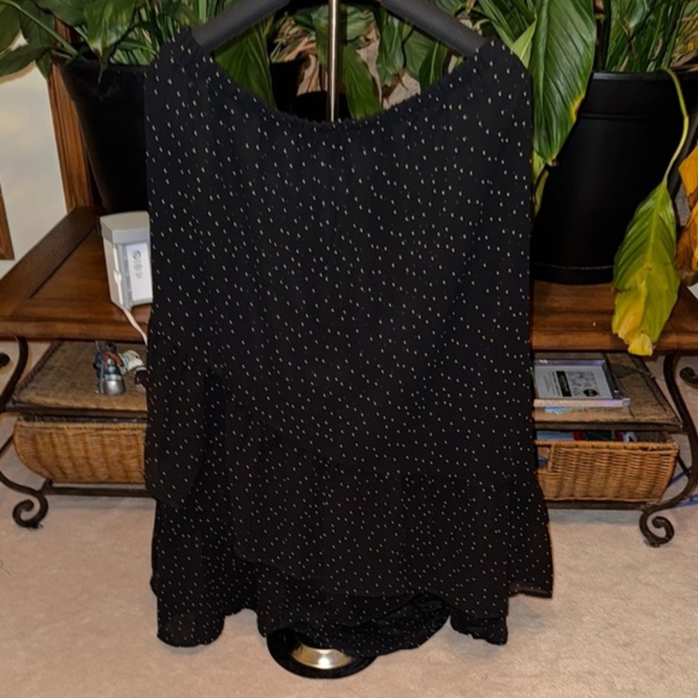 A New Day Black skirt with Gold Accents